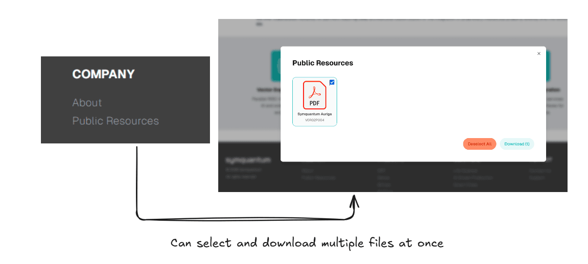 Downloads Modal