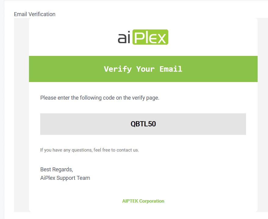 Email template